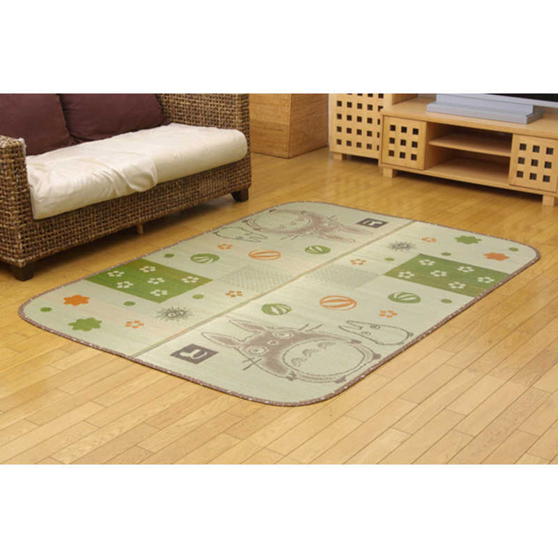 イケヒコ　となりのトトロ い草ラグ 『和ごころ』