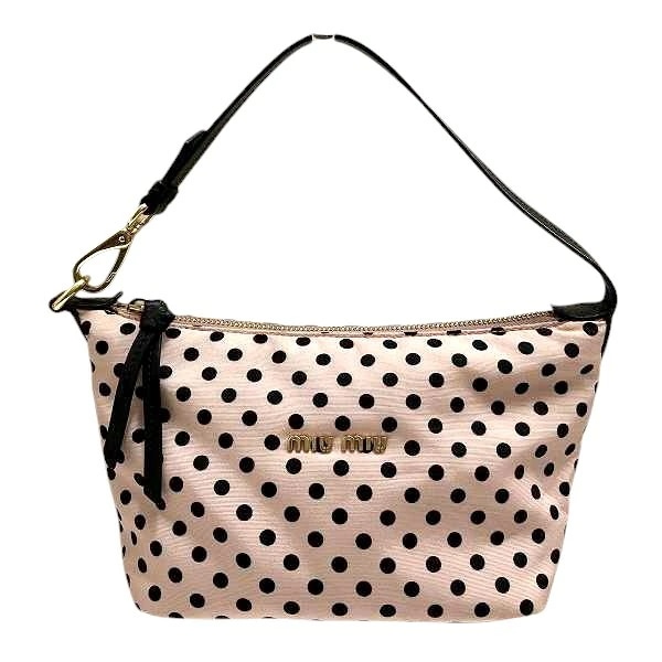 ミュウミュウ スピリット 5NE841 2DPC ドット バッグ ハンドバッグ 【中古】