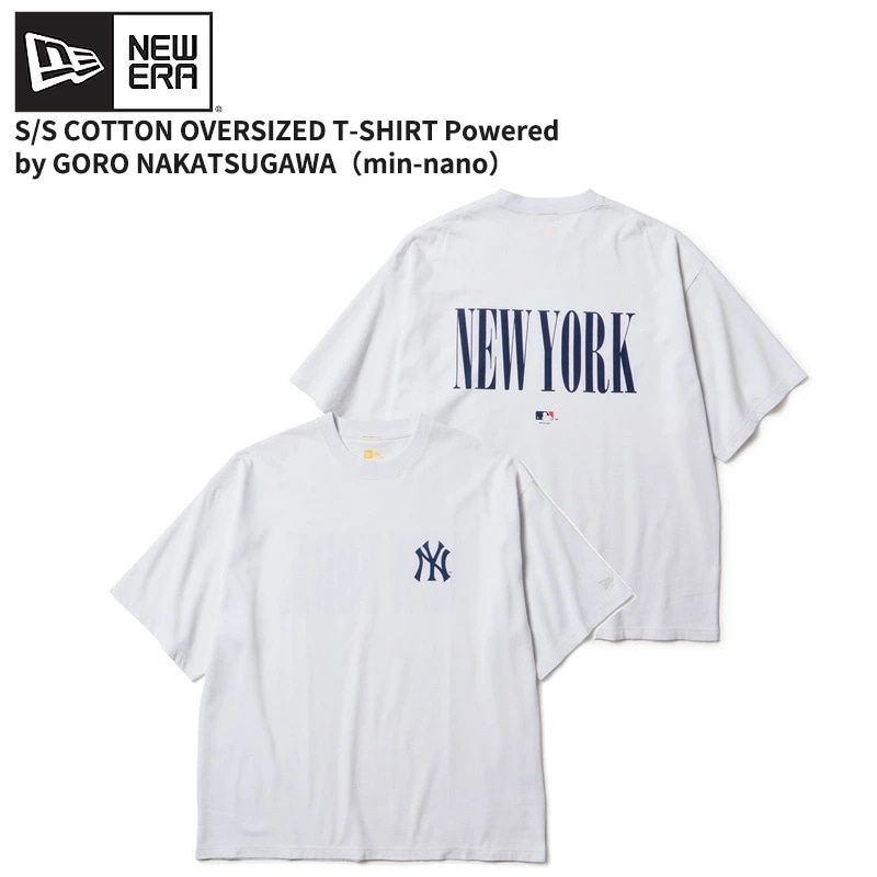 ニューエラ メンズ Tシャツ NEW ERA 半袖 オーバーサイズド コットン Tシャツ ニューヨーク・ヤンキース ホワイト 14467570