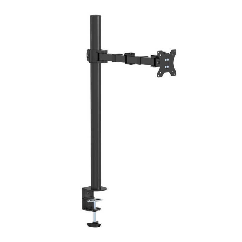 グリーンハウス　モニターアーム [1画面 /17～32インチ] クランプ式 ブラック　GH-AMEL1-BK