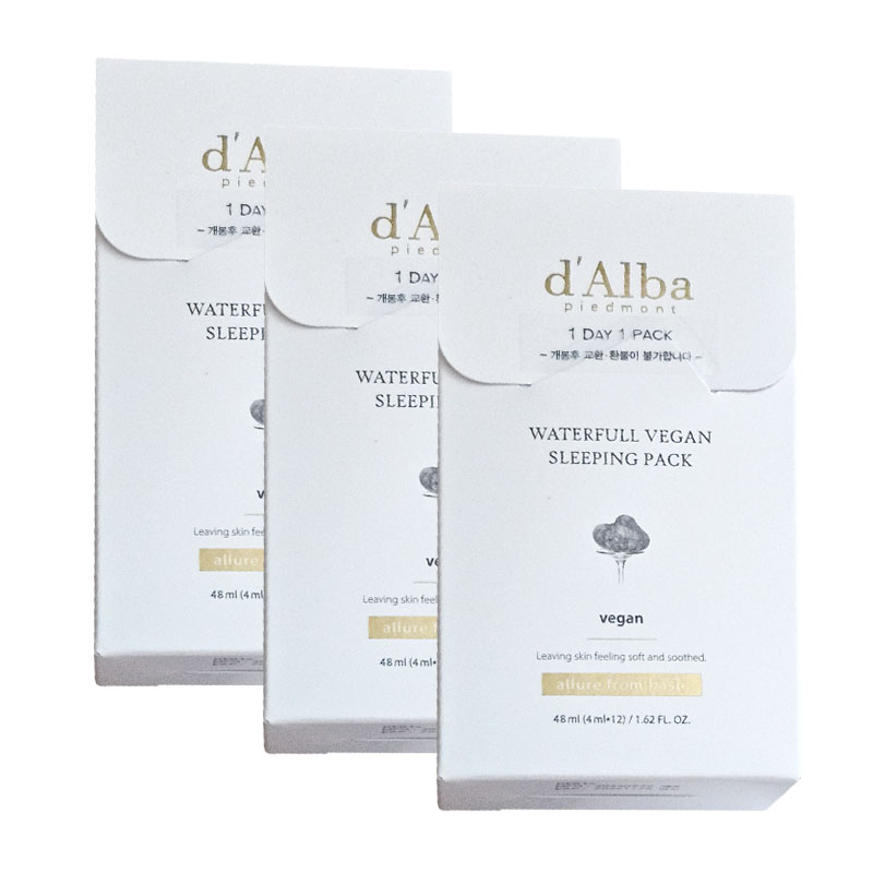 ウォータープールビーガンスリーピングパック, 3個, 48ml, 4ml 6,670円