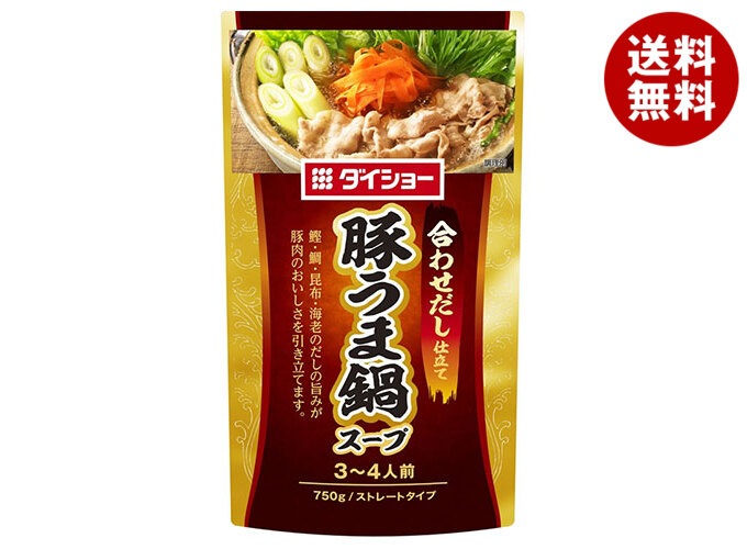 ダイショー 合わせだし仕立て 豚うま鍋スープ 750g×10袋入×(2ケース)
