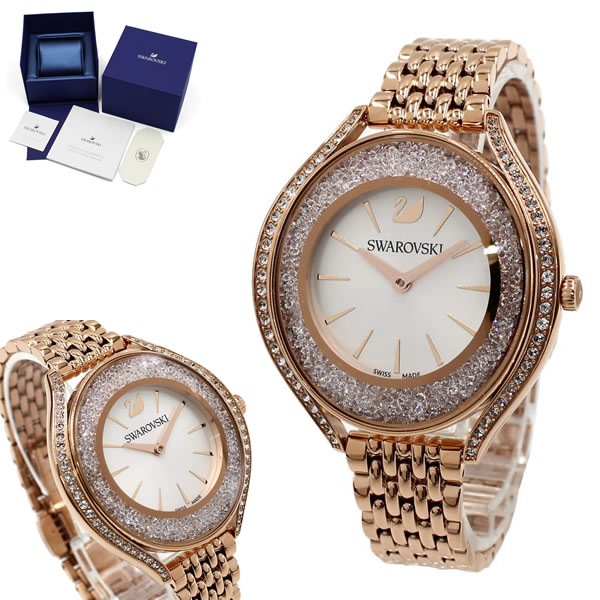 5519459 CRYSTALLINE AURA 腕時計 ホワイトシルバー ローズゴールド ウォッチ レディース