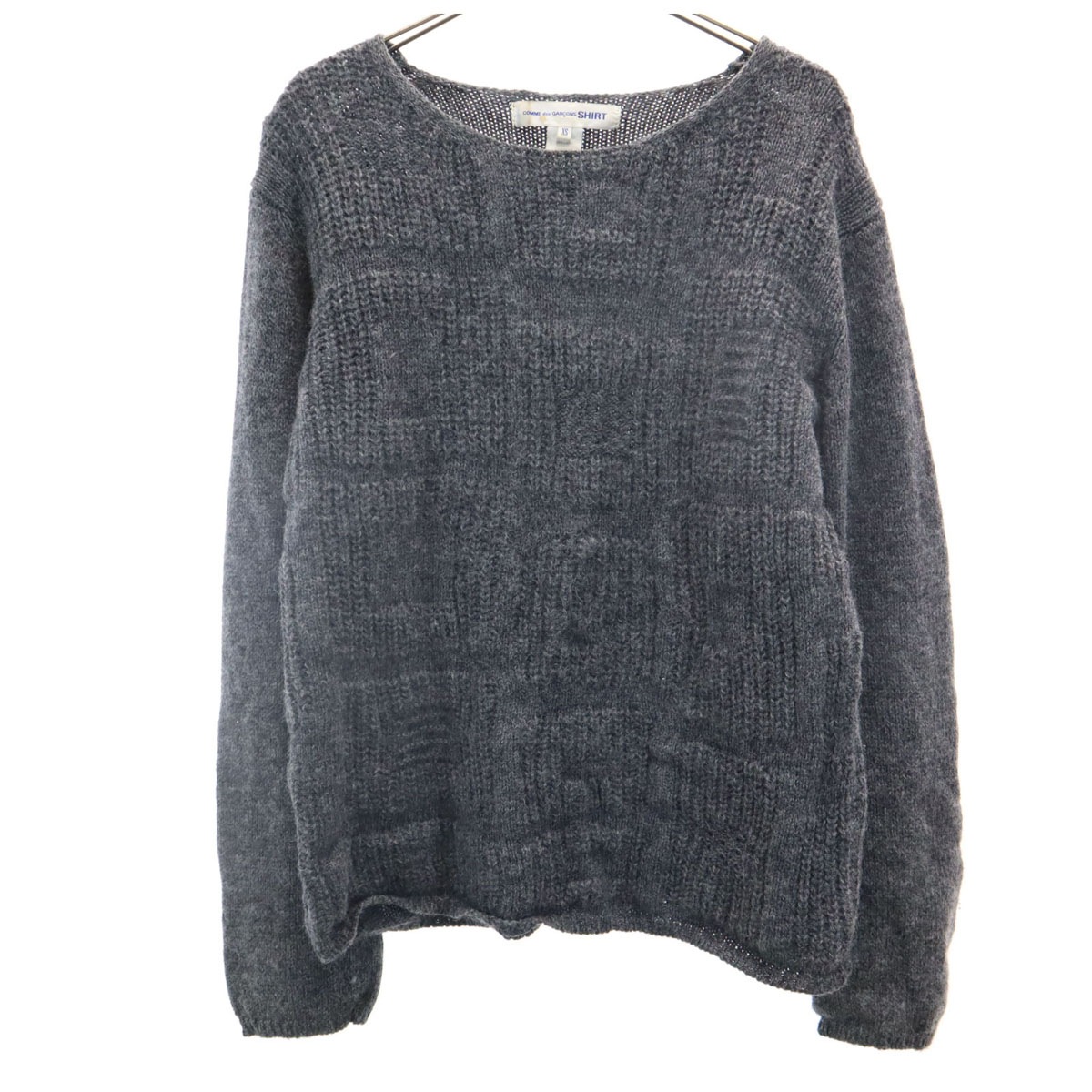 COMME des GARCONS SHIRT コムデギャルソンシャツ 日本製 ウール 長袖 セーター XS グレー ニット メンズ 古着 8,421円