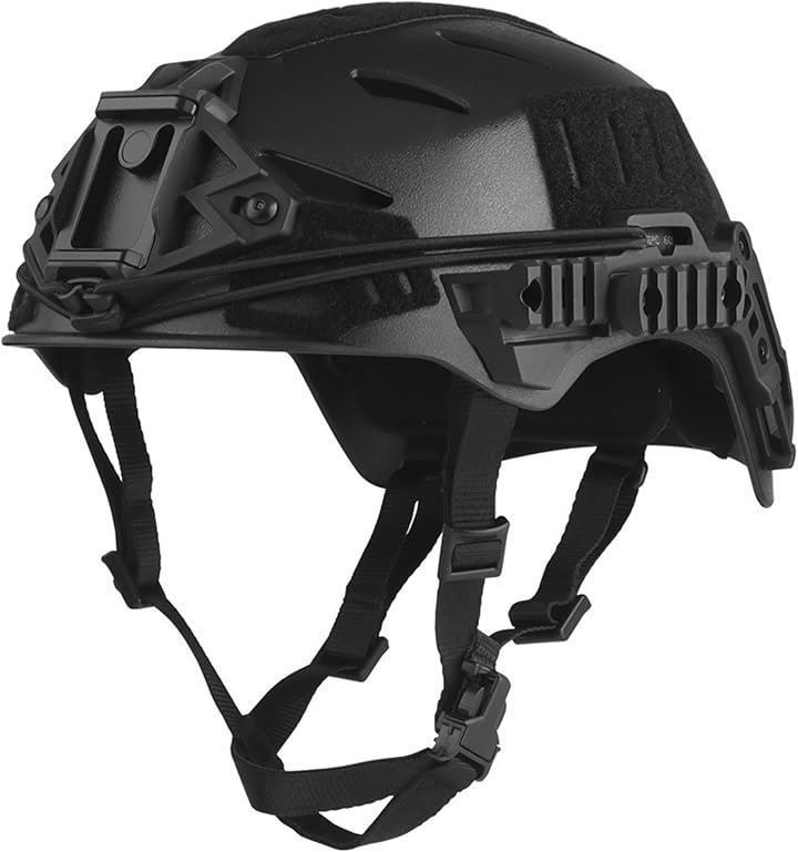 WENDYタイプ タクティカルヘルメット 軽量化エディション 通気性 サバゲー 装備 アクセサリ取付対応(ブラック)