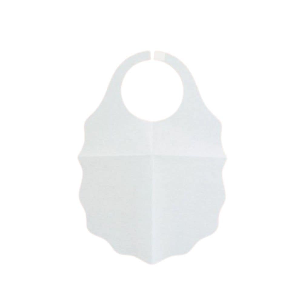 溝端紙工印刷　紙エプロン　子ども用シールタイプ　丸　325×470mm　100枚×50袋（5000枚）【メーカー直送・代引き不可・時間指定不可・沖縄離島不可】