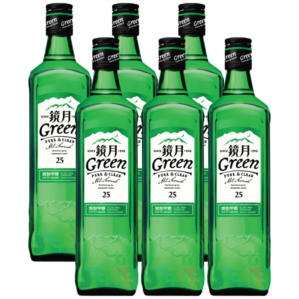 鏡月 Green 25度 6本セット 700ml 韓国焼酎 グリーン焼酎