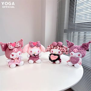 メロディーちゃんのぬいぐるみ（日本限定品） Qoo10] マイメロディクロミヒョウ柄ハートぬいぐる