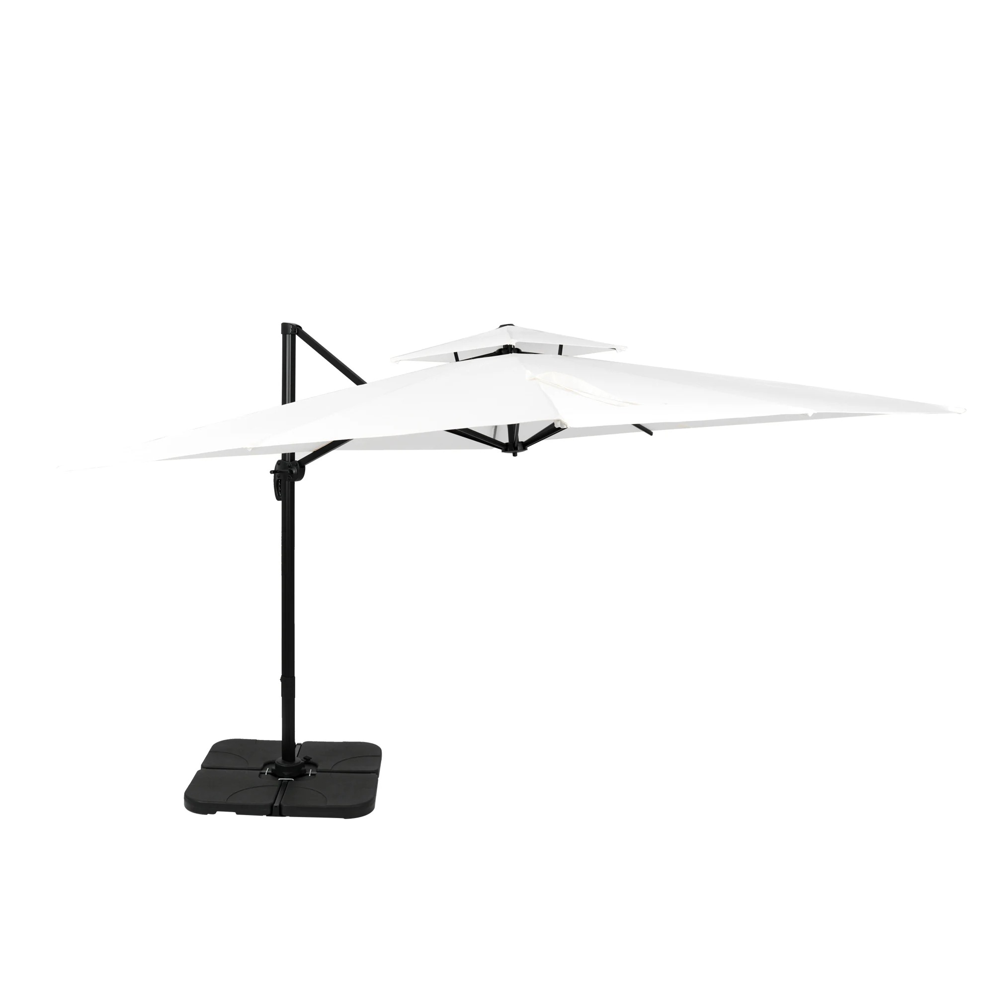 1873直径300cm 30+UPF紫外線 対策角度調整 2層 アルミ製 専用ベース付き パラソル ガーデンパラソル 長方形 大型 ビーチパラソル ガーデニング 庭 キャンプ 日傘 家庭での使用 商業