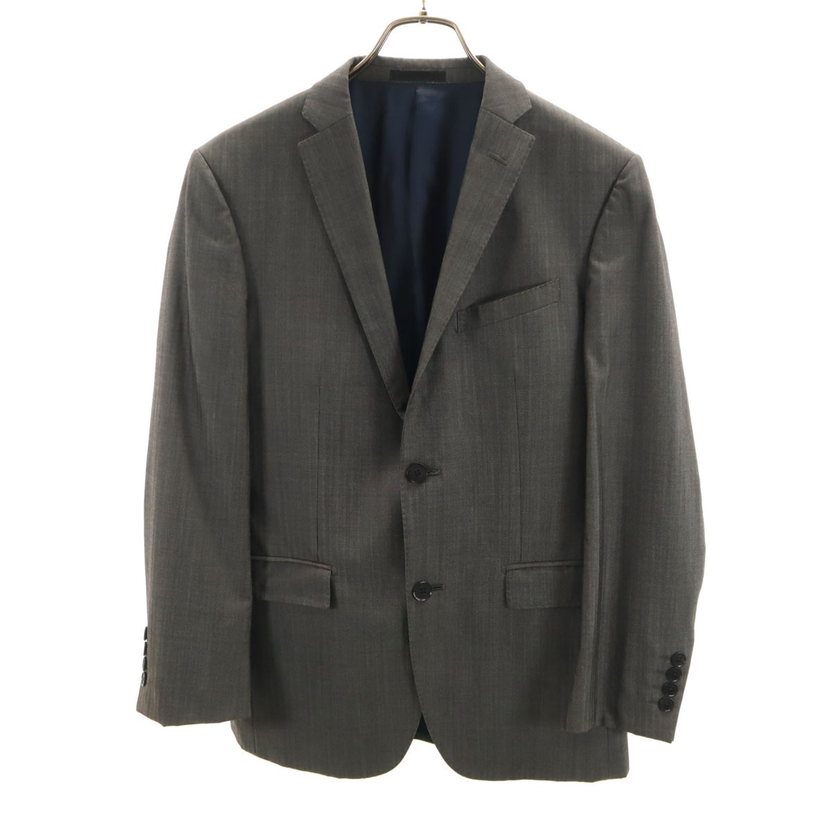BURBERRY BLACK LABEL バーバリーブラックレーベル 日本製 ヘリンボーン テーラードジャケット 36 グレー 三陽商会 メンズ 古着