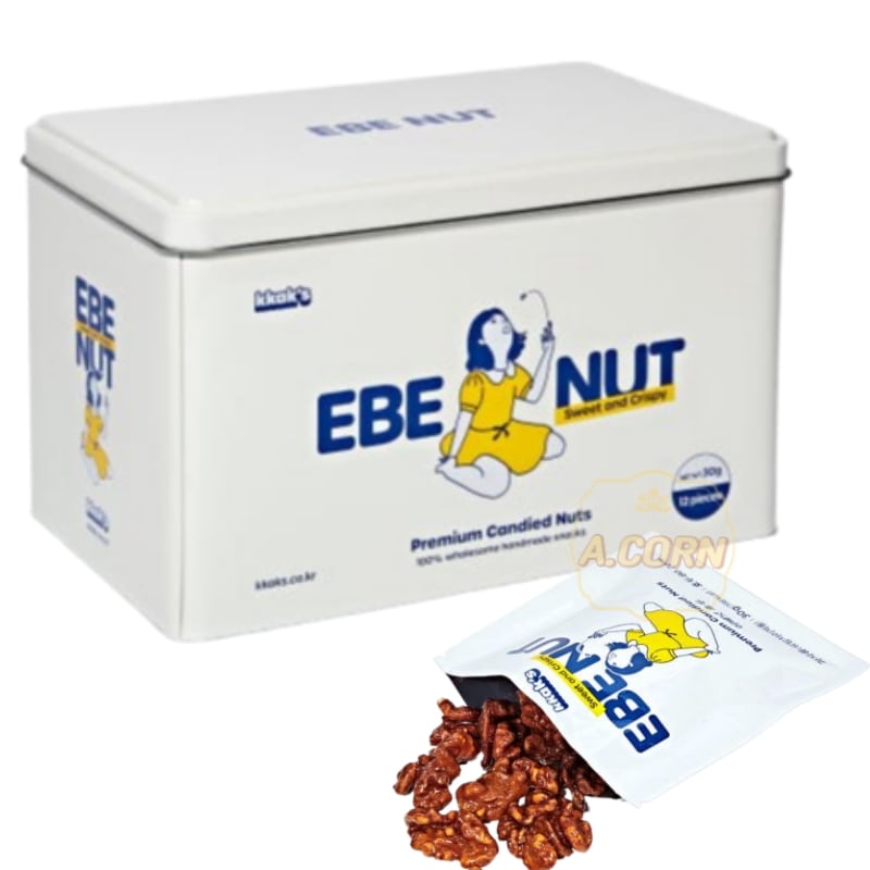 [EBENUT Tincase]4種 1択/韓国ナッツスナック30gX12Pack/アーモンド,クルミ,ピーカン/インフルエンサー様こんにちは 私はインフルエンサーディレクターを務めております