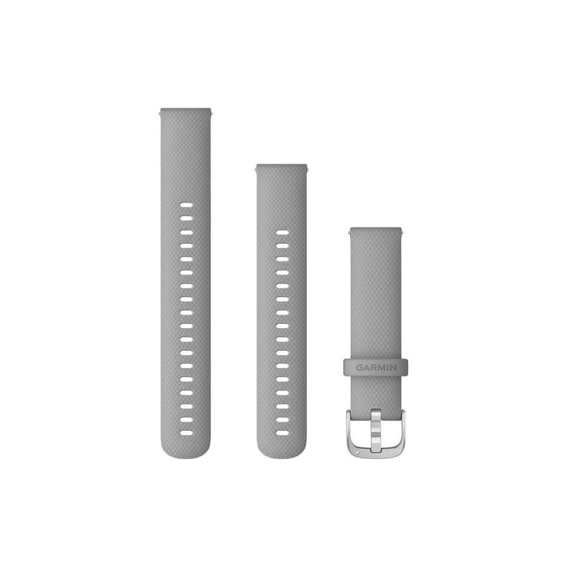 【3日以内発送】GARMIN Quick Release バンド 18mm Powder Gray Silicone/Silver 010-12932-04【GARMIN純正品】