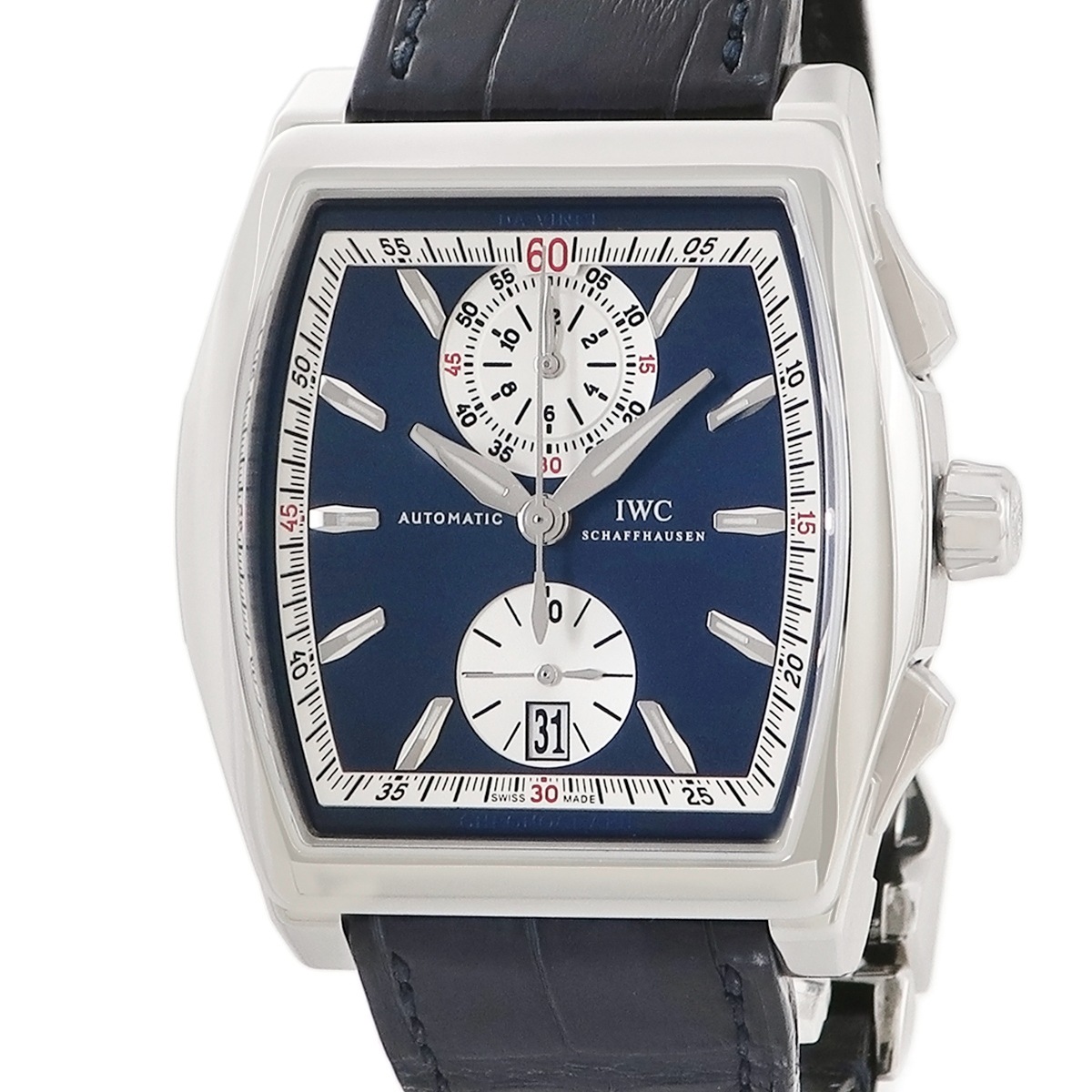 ダ・ヴィンチ クロノグラフ ローレウス IW376404 自動巻き メンズ ブルー ネイビー バー 限定 3年保証