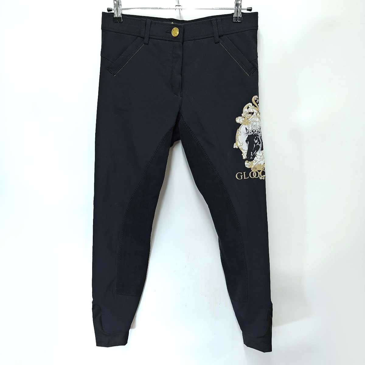 【中古】GLOOCKLER BY HKM キュロット I44 ブラック レディース 乗馬 馬術