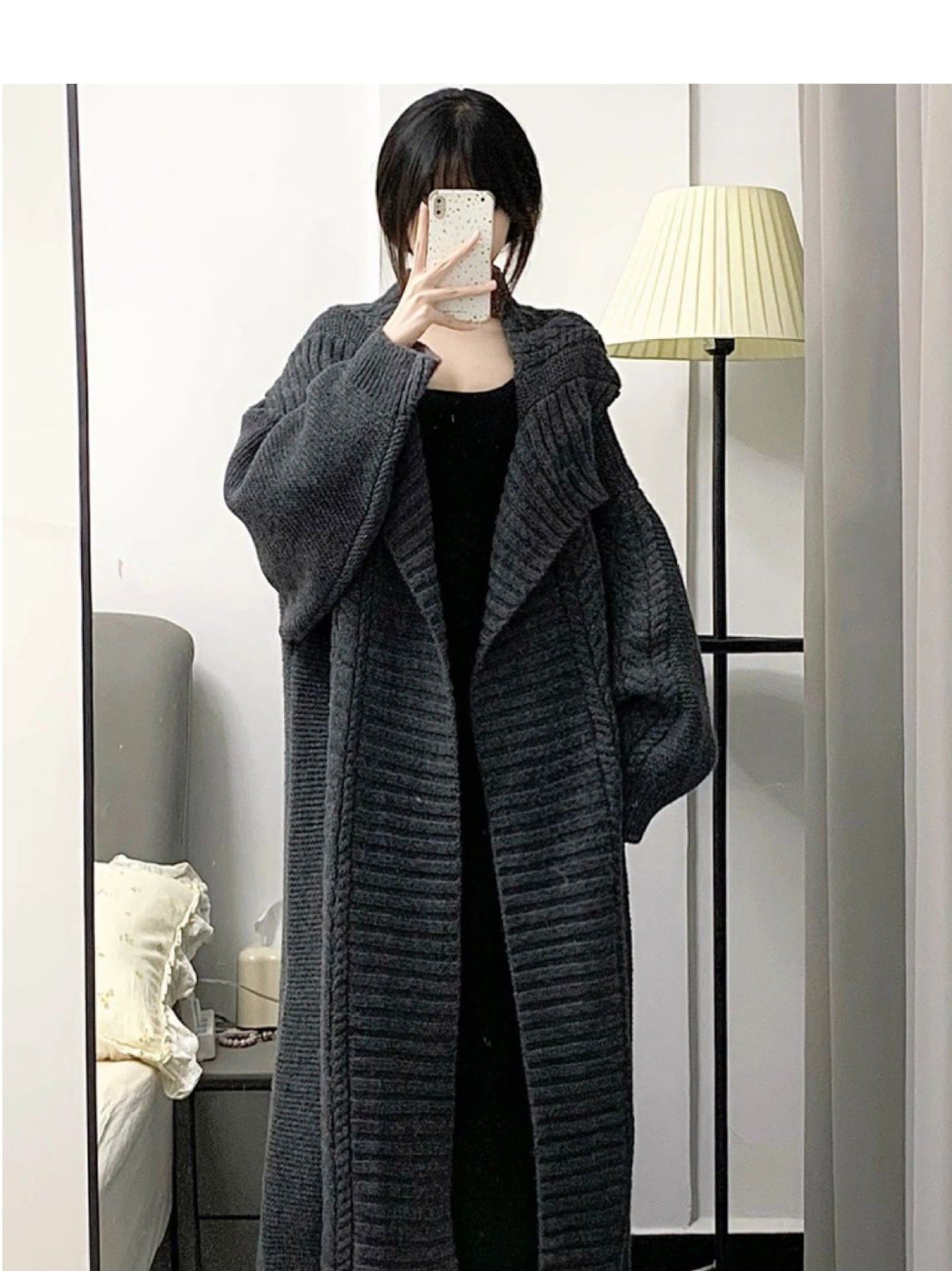 ットカーディガン トップス アウター 怠惰な風 秋冬 厚手 気質 ニットカーディガン ベーシックニットカシミヤタッチ 福袋