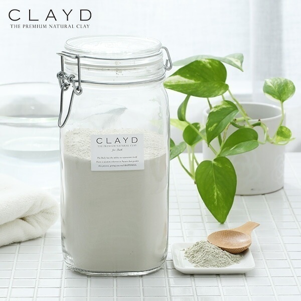 クレイド(CLAYD) クレイパウダー キャニスターセット 1kg CANISTER SET クレイ 入浴剤 バスクレイ フェイスパック バスパウダー 保存瓶 大容量 ギフト