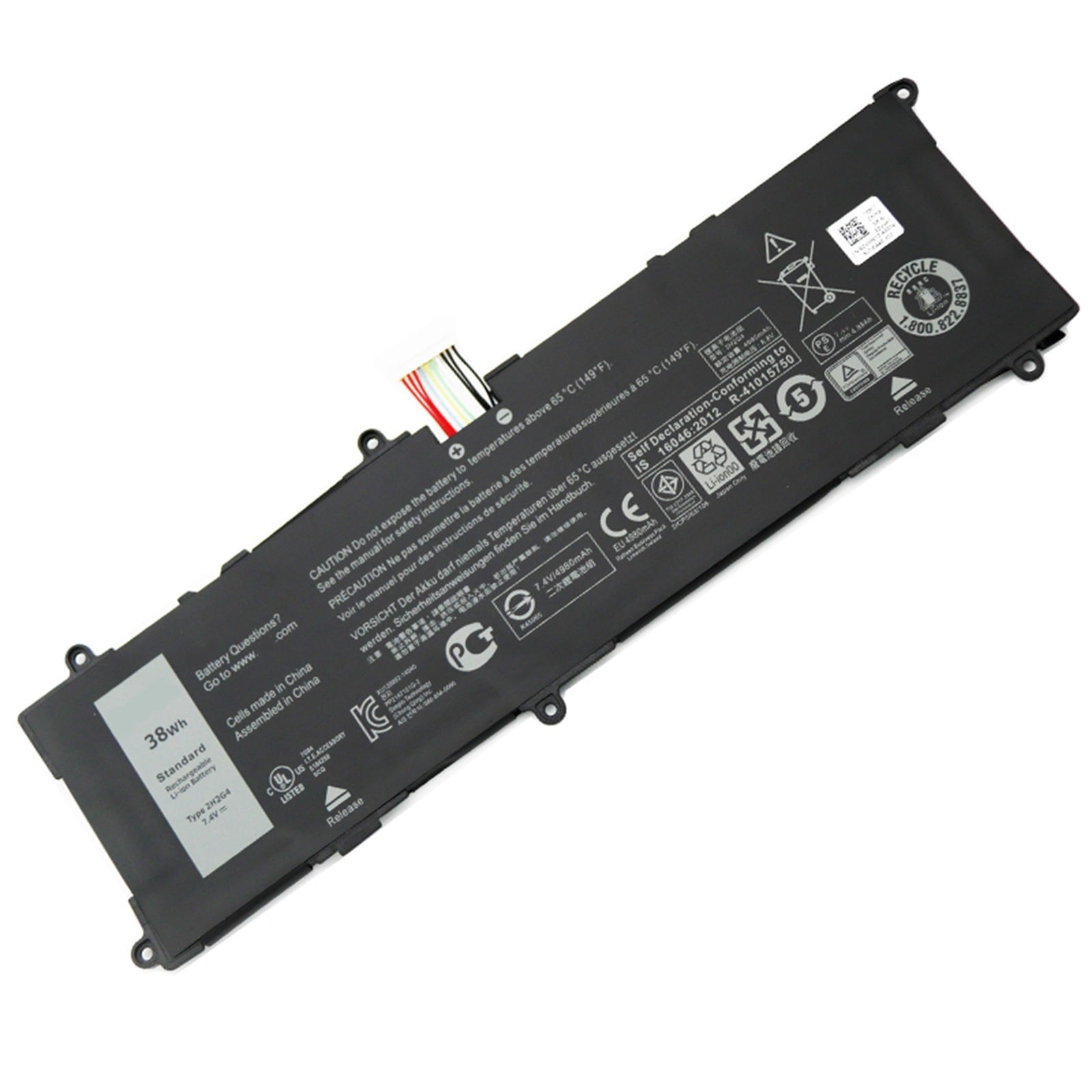 2H2G4 バッテリー 2H2G4 電池 38Wh/4980mAh 電池・DELLノートパソコン互換 Venue 11 Pro 7140 2H2G4 交換用のバッテリー dc909-A974