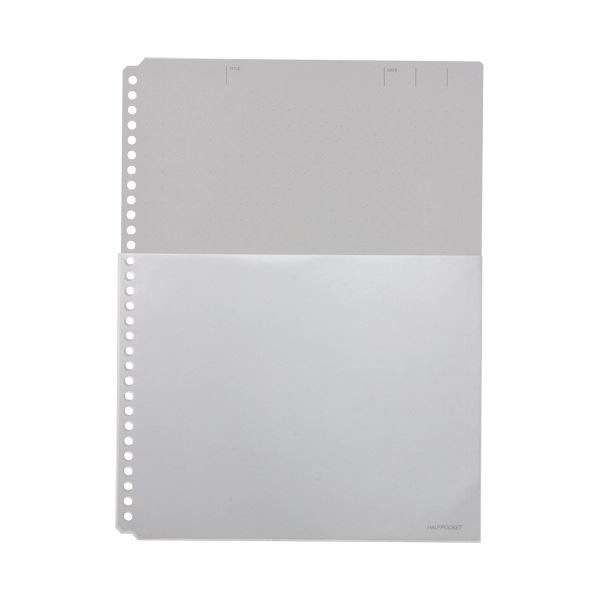 （まとめ）キングジム ハーフポケット厚口 A4タテ30穴 黒 108HP 1パック(10枚) (×20セット)