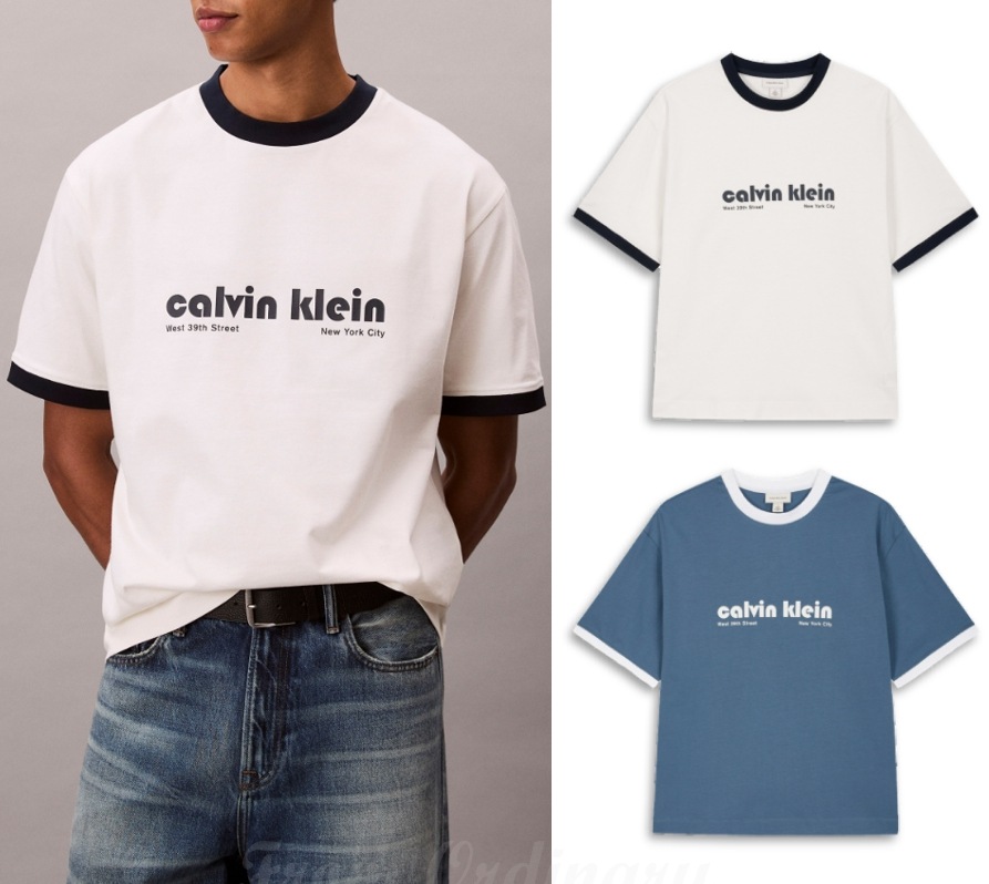 Relaxed Fit Retro Logo Ringer T-shirt (4RC244G)