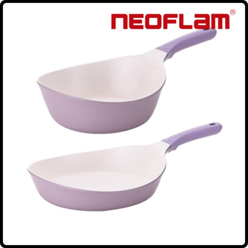 **セット商品** ガウディ バイオレット フライパン/中華鍋 2種セット (24cm+28cm)
