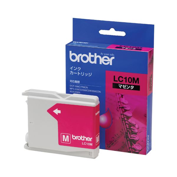 （まとめ） ブラザー BROTHER インクカートリッジ マゼンタ LC10M 1個 (×4セット)