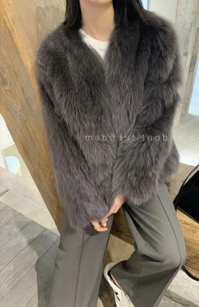 大好評 2025 秋冬新作コート女性のファッショナブルな毛皮フォックスファー韓国版トップ
