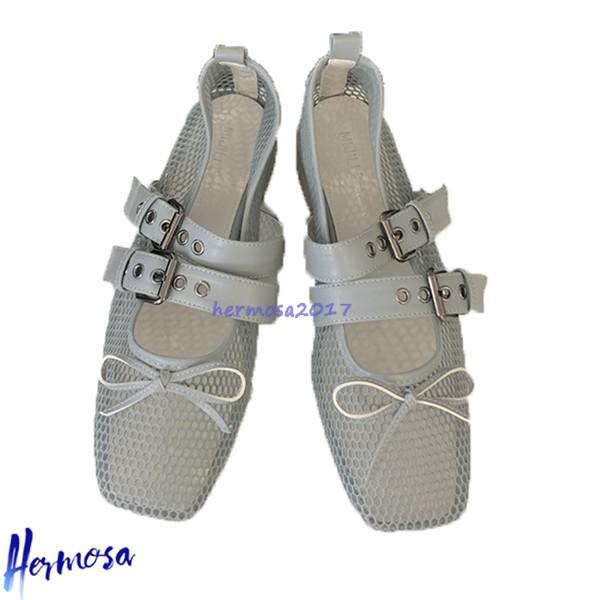 今日のイベント 新商品20%オフ レディース スリッポン メッシュ 透かし彫り 春夏 ベルト付き エスパドリーユ スクエアトゥ サンダル リポン飾り フラット 婦人靴 軽便3枚購入で200円OFF