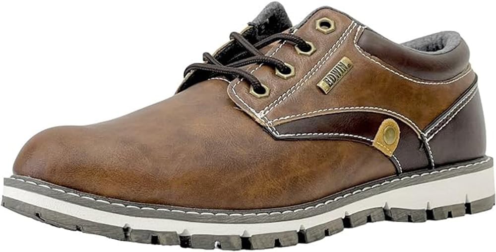 [エドウイン] カジュアルスニーカー カジュアル シューズ 靴ひも おしゃれ 防水 防滑 軽量 シンプル EDW-7980 メンズ ブラウン 26.5 cm 3E