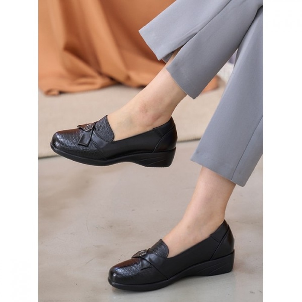 [ニナズパリ] X ライン 4.5cm レザーノンスリップローファー