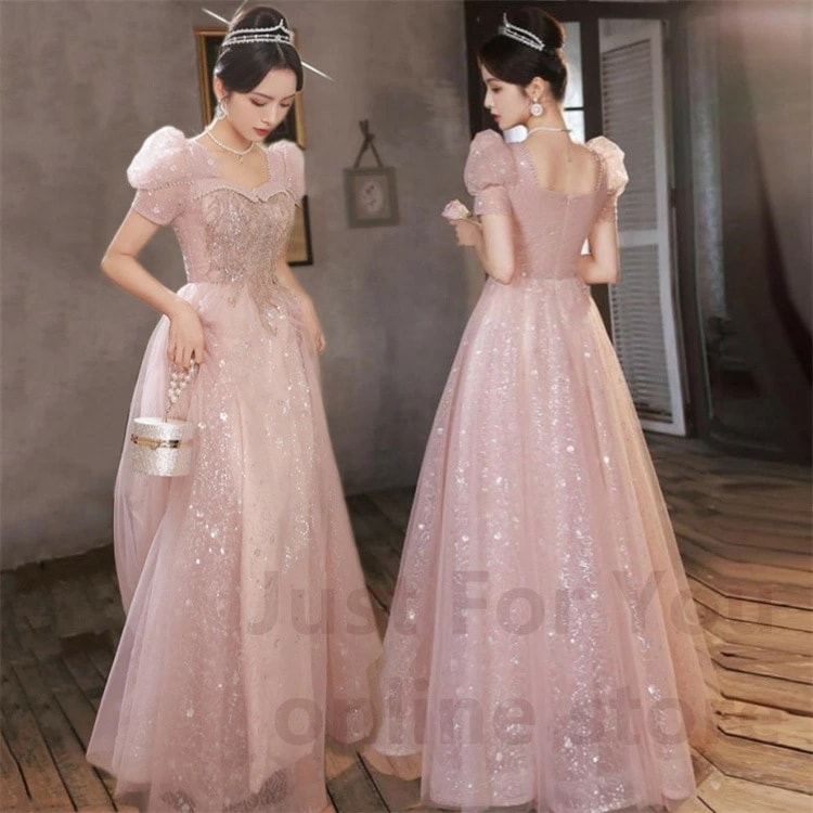 イブニングドレス カラードレス 演奏会 ピンク ドレス 二次会 花嫁 演奏会ドレス 結婚式 花嫁ドレス aライン ブライダル 前撮り 披露宴 演出服 コンサート 撮影 カクテルドレス 姫系 パーティー