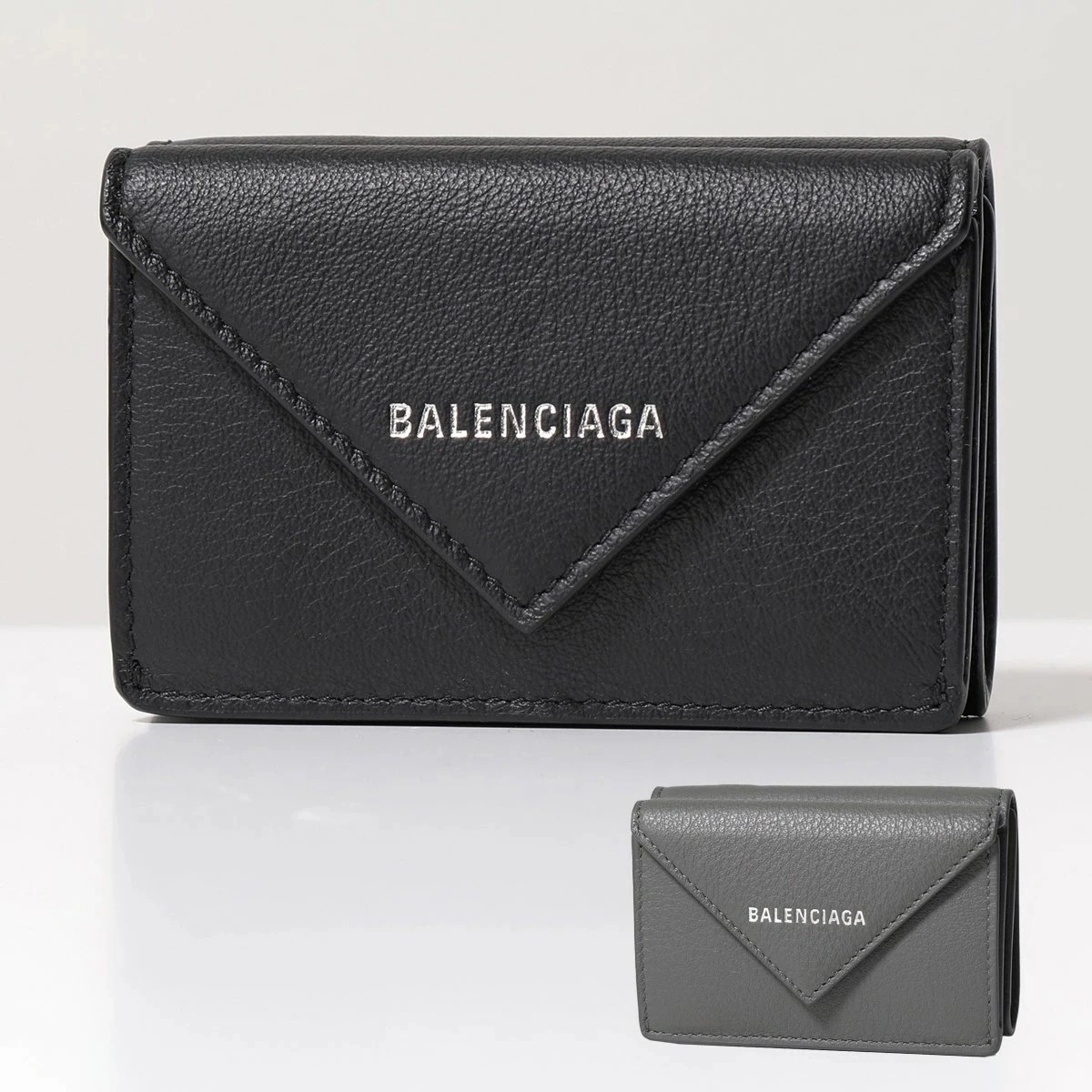 BALENCIAGA バレンシアガ 三つ折り財布 PAPER ZA MINI WALLET ペーパーミニウォレット 391446 DLQ0N 18D3N DLRBN レディース レザー ミニ財布 カラ