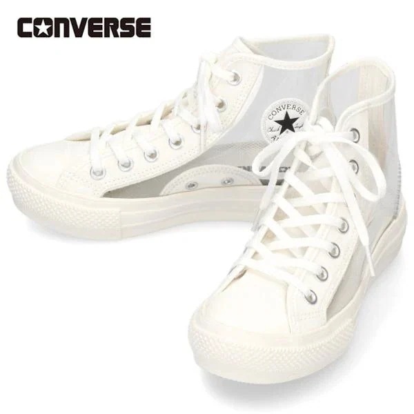 コンバース レディース 厚底 スニーカー オールスター ライト PLTS クリアマテリアル HI ハイカット ホワイト 白 スニーカー CONVERSE 31312020