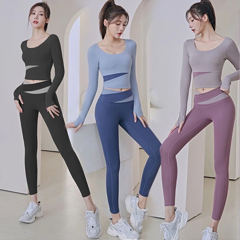 每日更新おしゃれヨガウェア おしゃれヨガウェア ヨガウェア タイト トップス レディース ホットヨガ フィットネスウェア スポーツウェア ロング おしゃれヨガウェア上下セット 韓国ファ 29,472円
