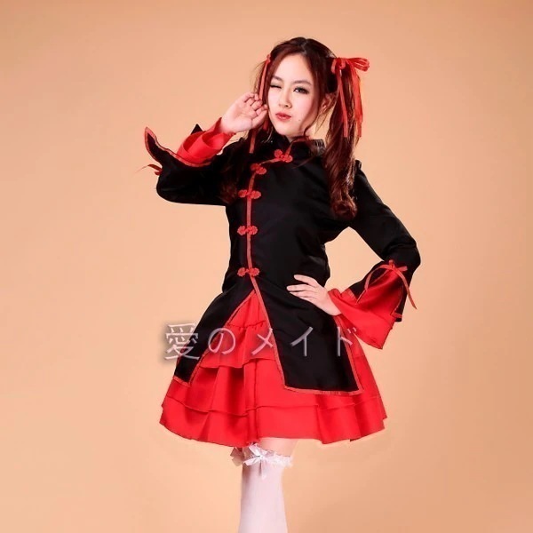 【2025新作】韓国舞姫メイド服lolita服コスメレ女装衣装 (制服生地)