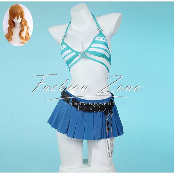 【品質良い 大好評中】迅速な出荷ONE PIECE（ワンピース）海賊王 ナミ Nami 水着 コスプレ衣装 ウィッグ cosplay ハロウィン 演出服 変装