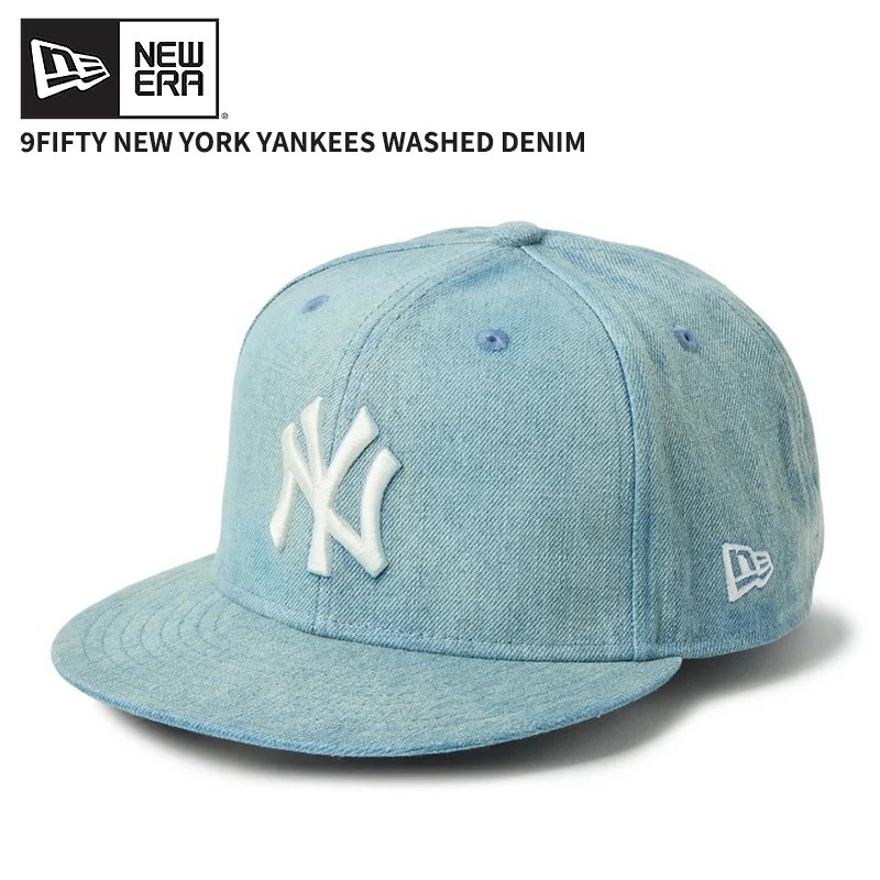 ニューエラ ユニセックス キャップ NEW ERA 9FIFTY ニューヨーク・ヤンキース ウォッシュドデニム 帽子 14744811
