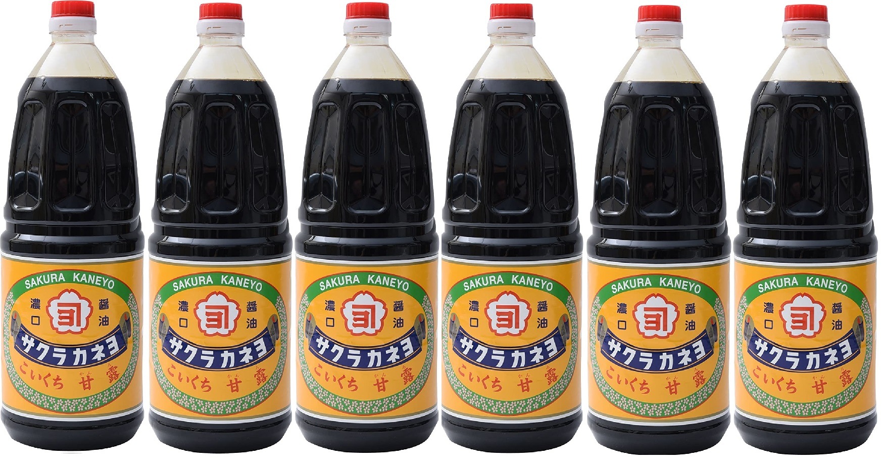 鹿児島の甘い醤油　サクラカネヨ甘露１.8リットル 　６本セット　お得サイズ