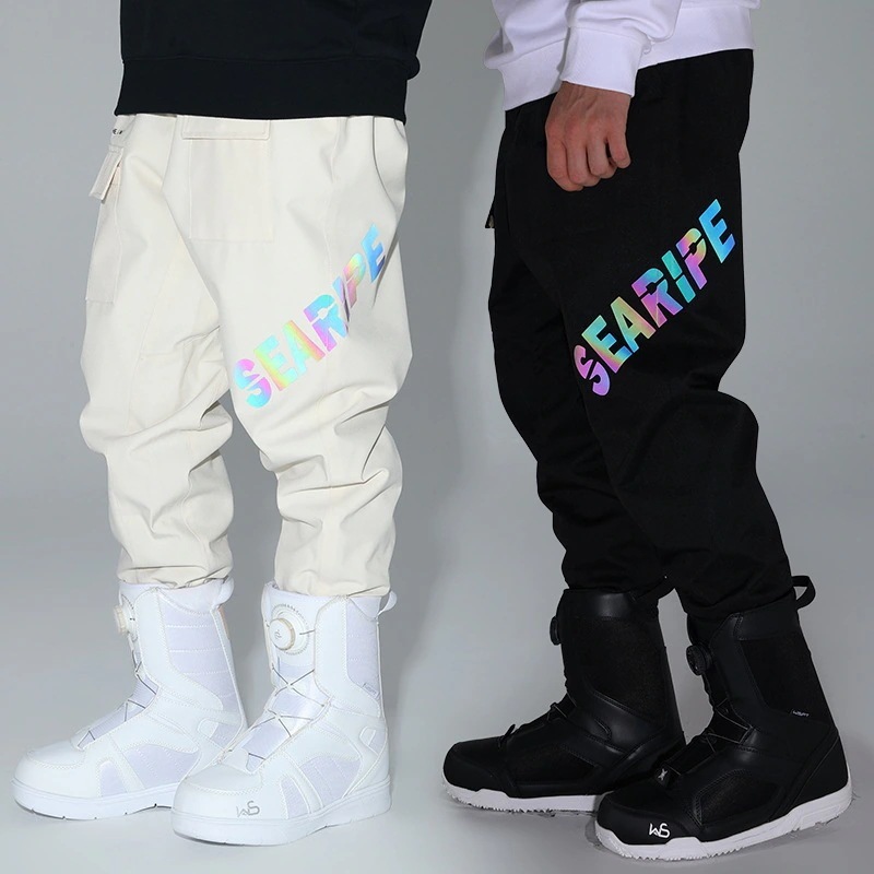 【急速出荷!】スノーボードウェア ズボン パンツ メンズ レディース 単品 光反射 カーゴパンツ スノーボード スキーウェア スノボウェア プルオーバー ゆったり 切り替え 韓国風 男女兼用 防風防水