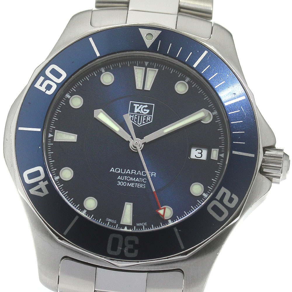 タグホイヤー TAG HEUER WAB2011 アクアレーサー デイト 自動巻き メンズ _848685【中古】