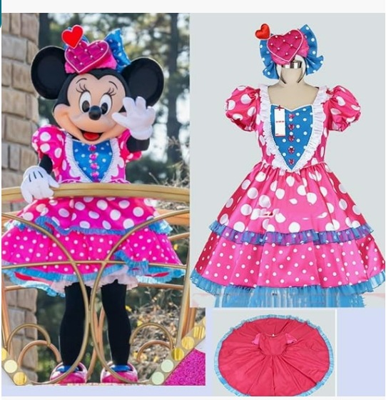 東京ディズニーランド（TDL） ディズニーパルパルーザ ミニー 髪飾り付き コスプレ衣装