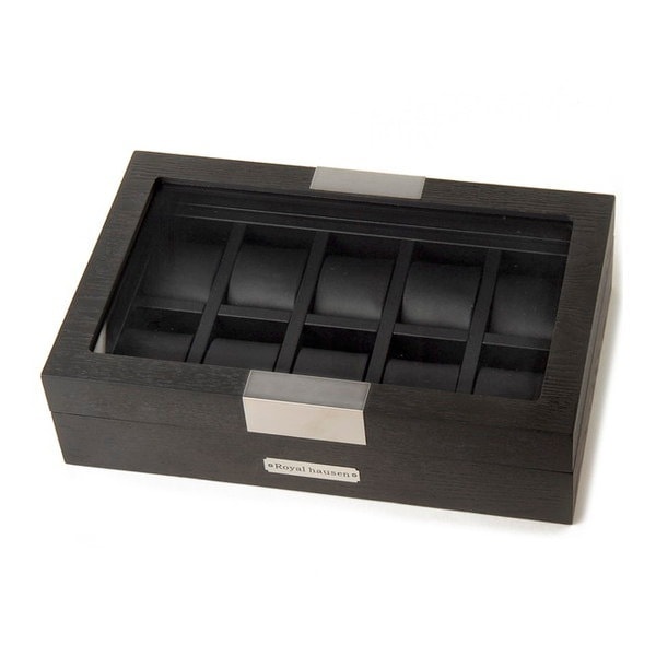 Royal hausen ロイヤルハウゼン 時計収納ケース 10本用 GC02-SP-10 木目 ブラック