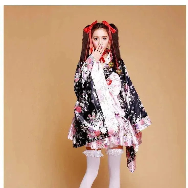 ダンス服コスプレ衣装女性ロリータスカート宅舞着物メイド服アニメ服女性 浴衣 ゆかた 女性 レディース 洗える 女性 街着 お出かけ お稽古 ショッピング 文化祭 花火 花柄 可愛い 花