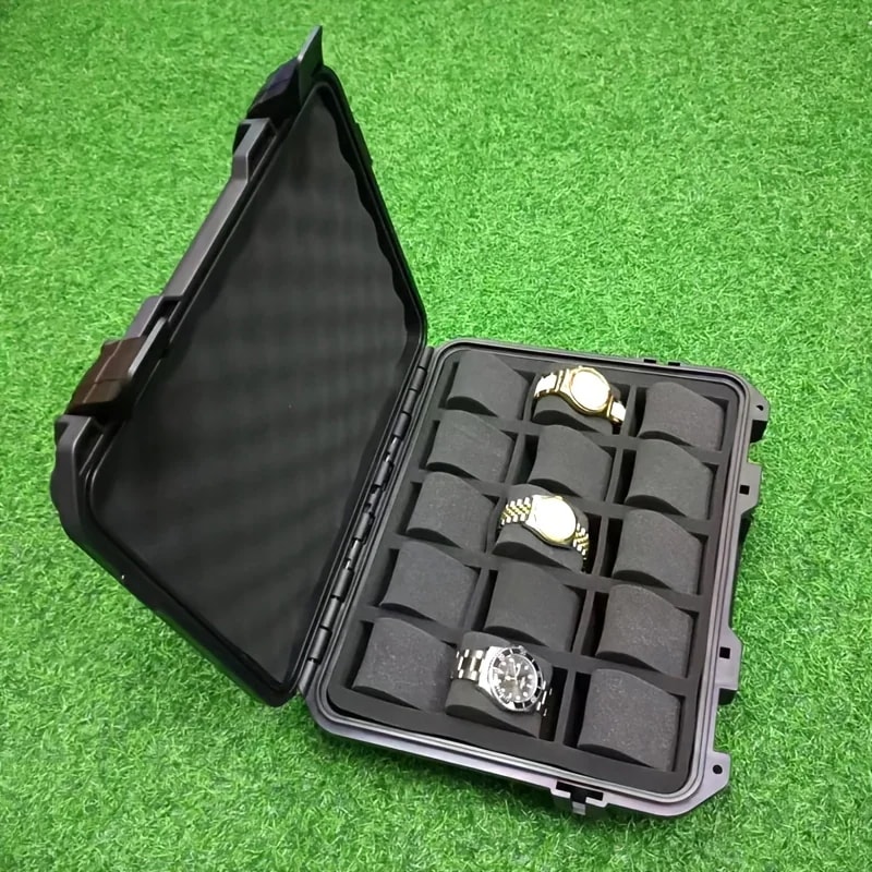 腕時計収納ケース 15本収納 アタッシュケース トランクケース ウォッチケース 収納箱 持ち運び 防水 コレクションケース ハードケース 保管 7,806円