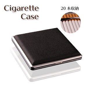 シガレットケース タバコケース 黒 レザー 収納 たばこ レディース メンズ メガ割