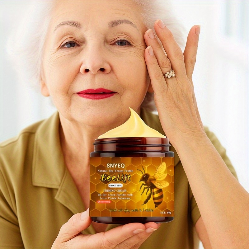 スーパービーベニンペプチドクリーム【インスタントフェイスリフト】 - 引き締め＆ハリ感ライトベージュ色小じわ・しわを滑らかにアルコールフリー全肌質対応軽量フォーミュラで自然成分配合の美肌ケアソリューシ