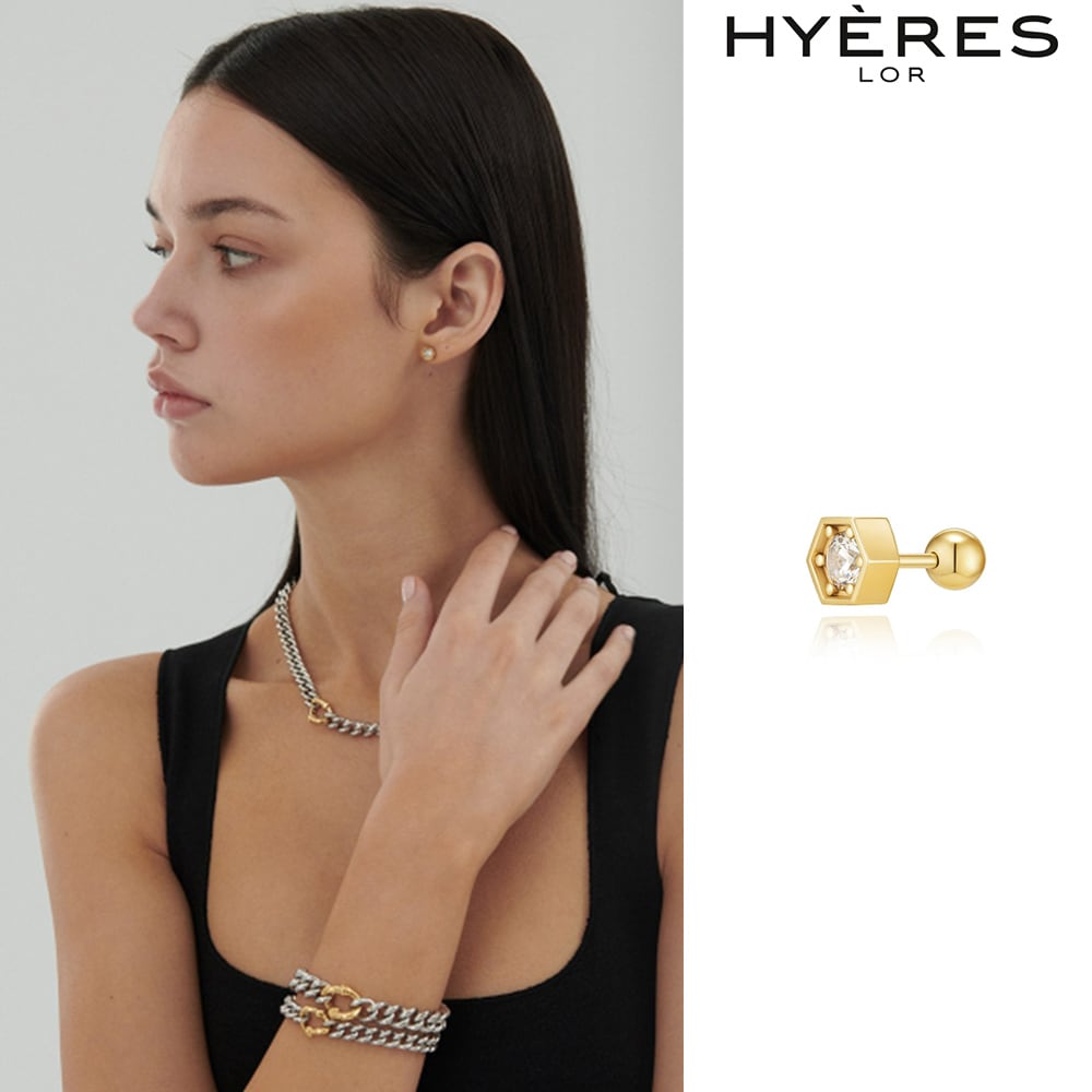 【HYERES LOR】23SS★ H edition silver stone piercing HYERES LOR】23SS☆ H edition silver stone piercing (HYERES