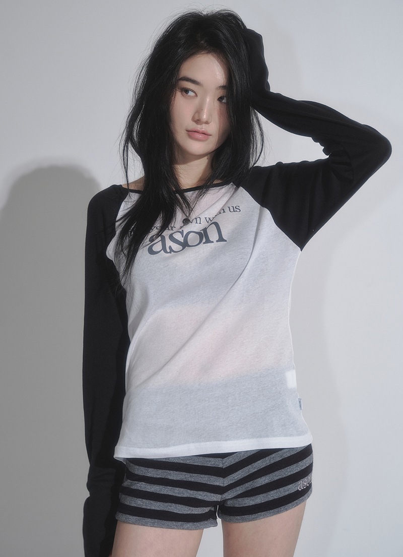 【AS"ON】 SORBET LONG SLEEVE / BLACK 正規品