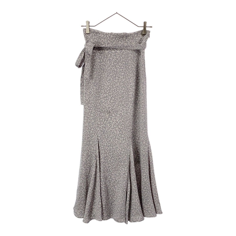 SWFS214154 総柄 ロング丈 ハイウエストマーメイドプリント スカート グレー系 SWFS214154 レディース