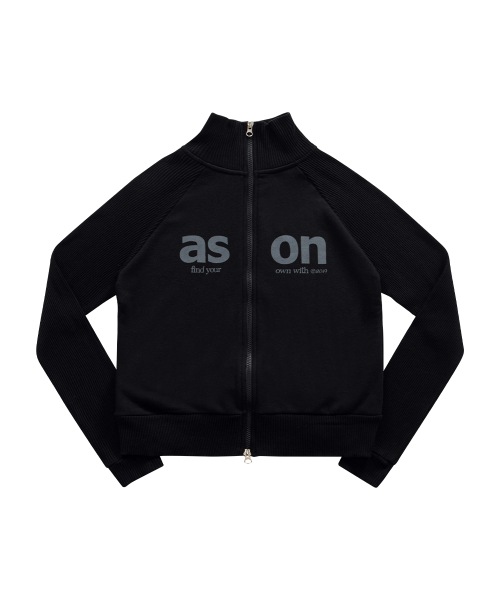 【AS"ON】 SALT ZIP-UP / BLACK 正規品