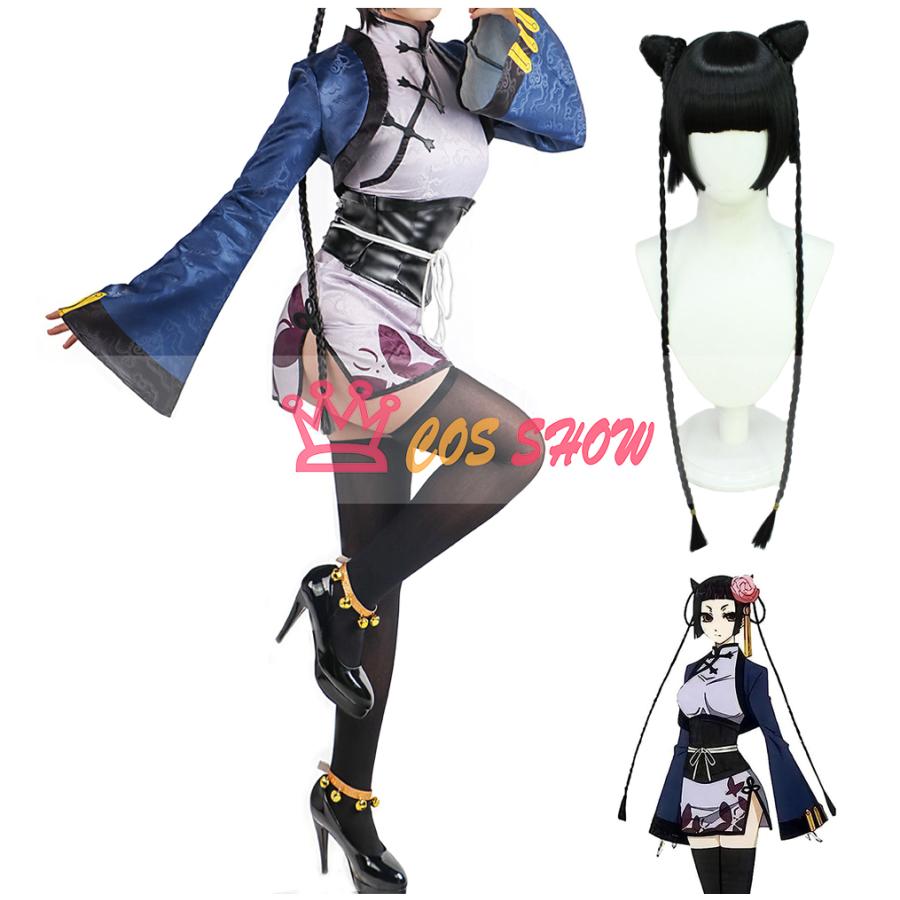 2025新品販売 黒執事 藍猫 ランマオ コスプレ衣装 cosplay 仮装 ウィッグ能 チャイナドレス イベント クリスマス ハロウィン ステージ 文化祭 学園祭